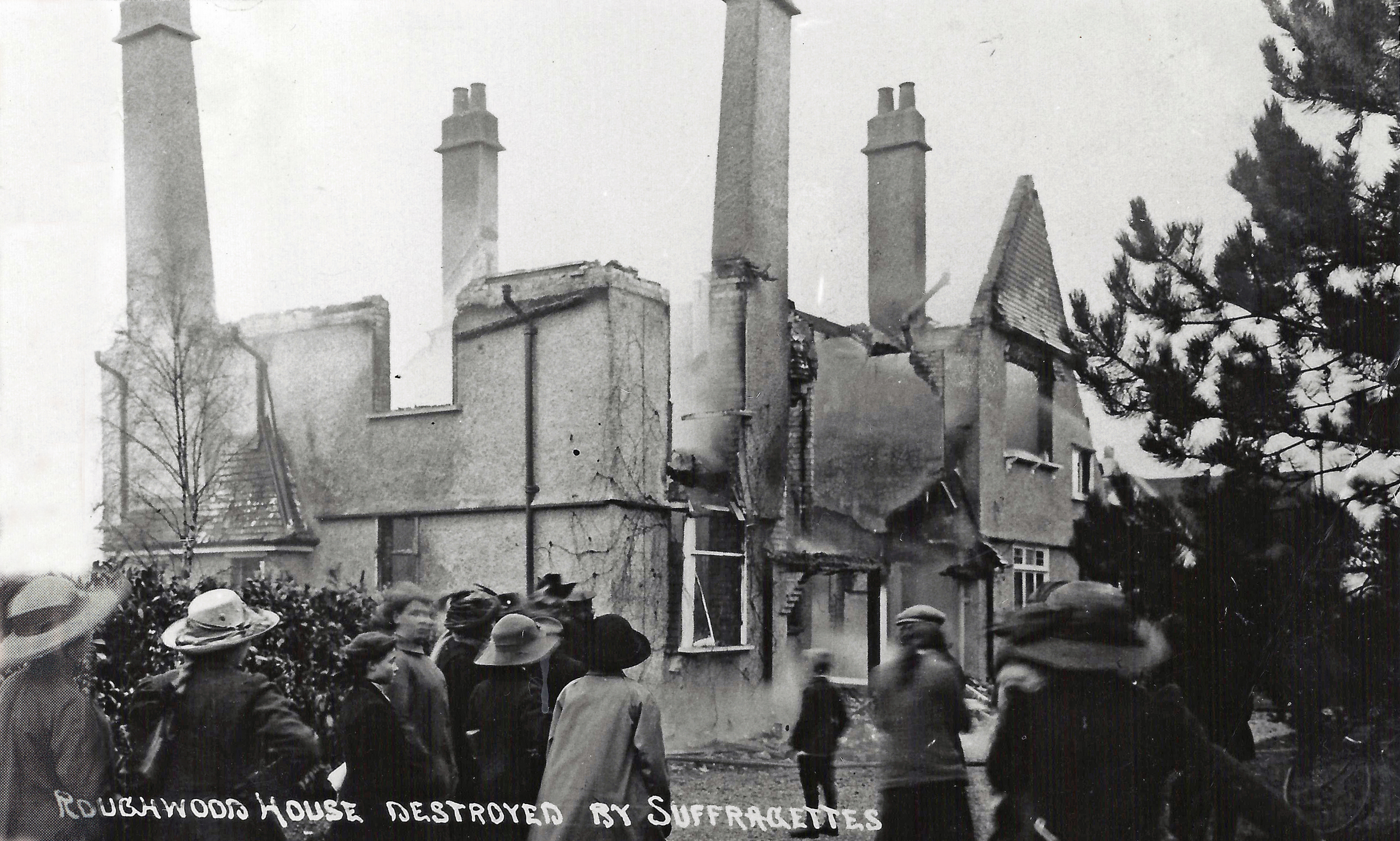 Roughwood House, burnt down by suffragettes, 1911 aa