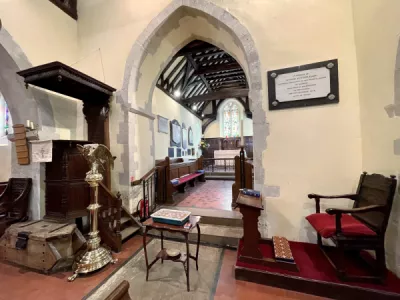 61 30 1 552 The interior of Church of The Holy Cross Church Lane Sarratt 6 May 2022 Deborah Young
