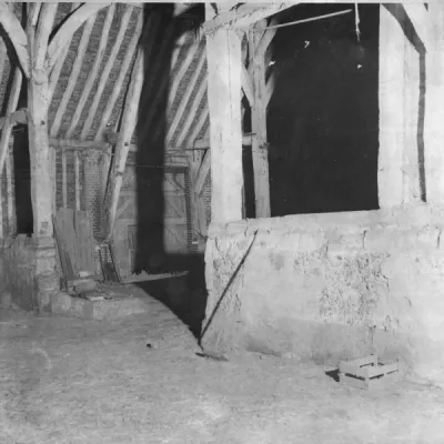 Croxley Great Barn barn interior c. 1912