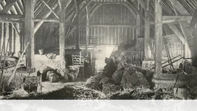 Great Barn interior 1912